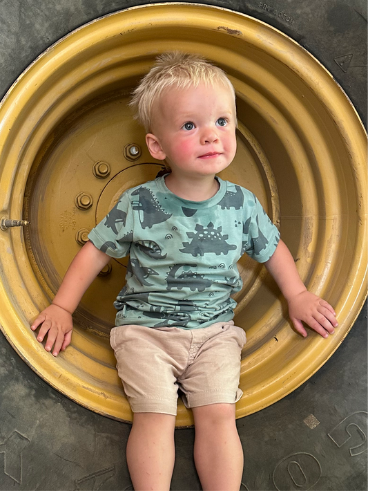 Geggamoja® Kids Short-Sleeve Shirt in Organic Cotton/Bamboo, 3-6 yr