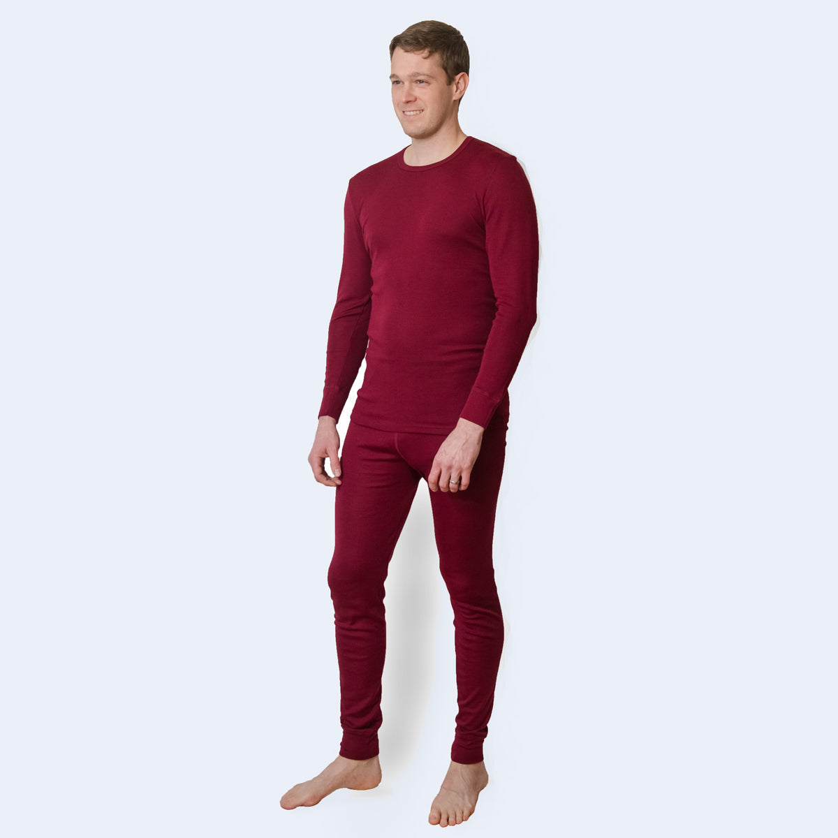 OUTLET HOCOSA "Sport" Organic Merino Wool/Silk Long-Sleeve Undershirt for Men or Women, Colors