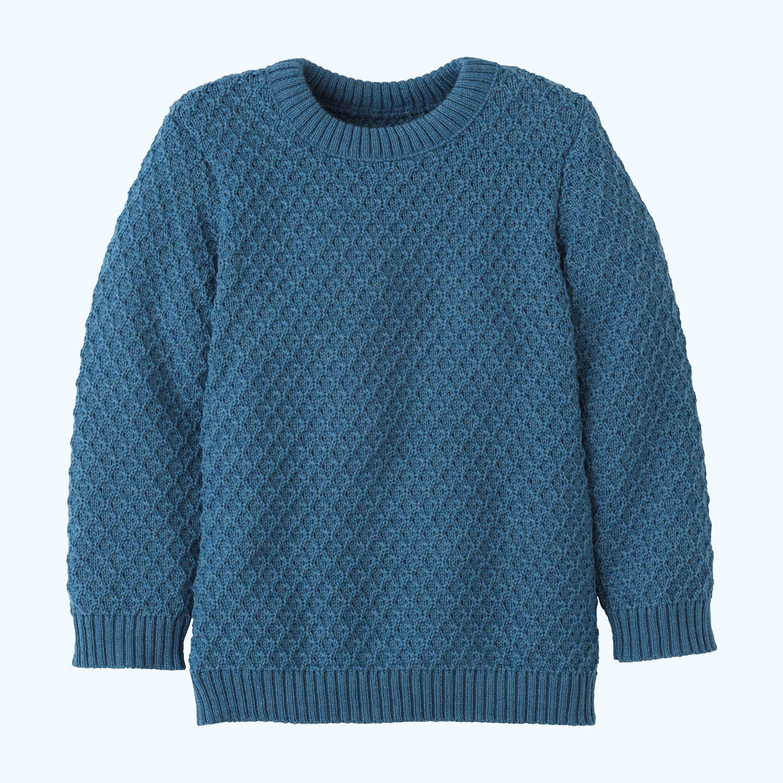 DISANA Aran Pull-Over Sweater for Toddlers/Kids in Organic Merino Wool