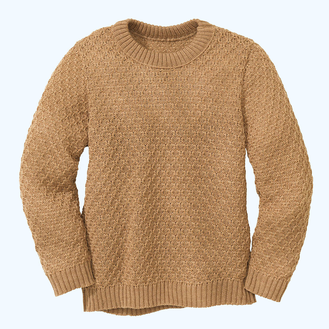 DISANA Aran Pull-Over Sweater for Toddlers/Kids in Organic Merino Wool