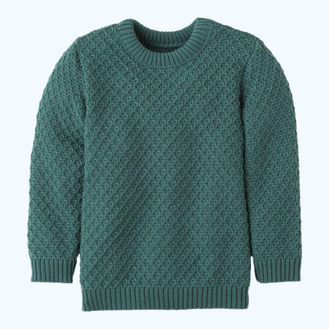 DISANA Aran Pull-Over Sweater for Toddlers/Kids in Organic Merino Wool