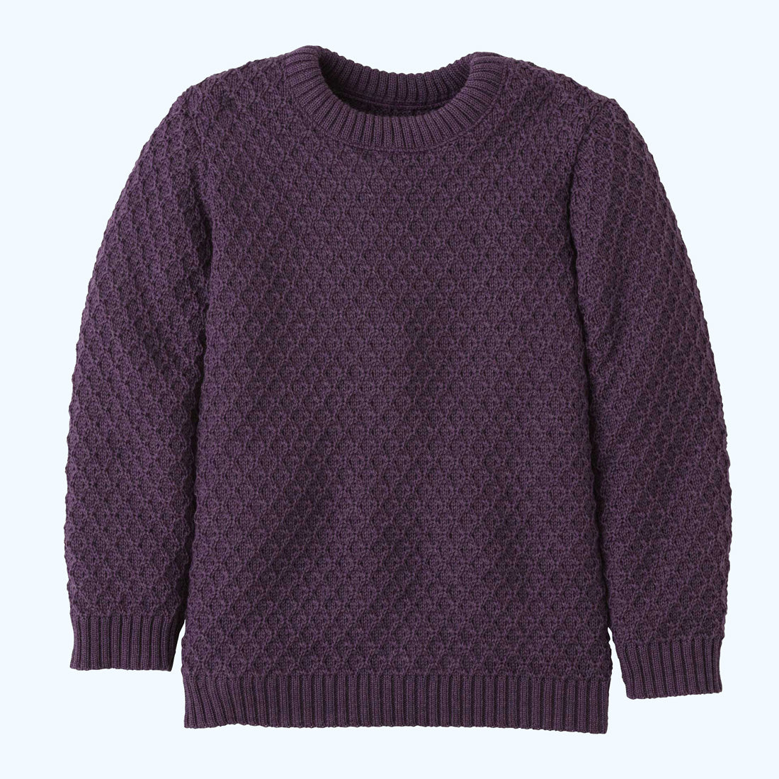 DISANA Aran Pull-Over Sweater for Toddlers/Kids in Organic Merino Wool