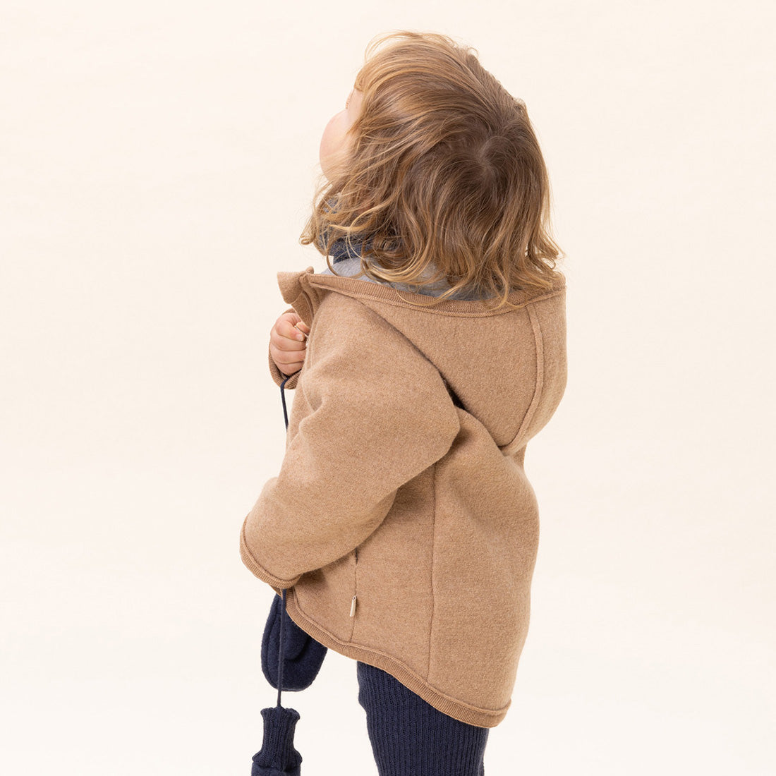 OUTLET DISANA Kids Boiled Wool Zip Jacket