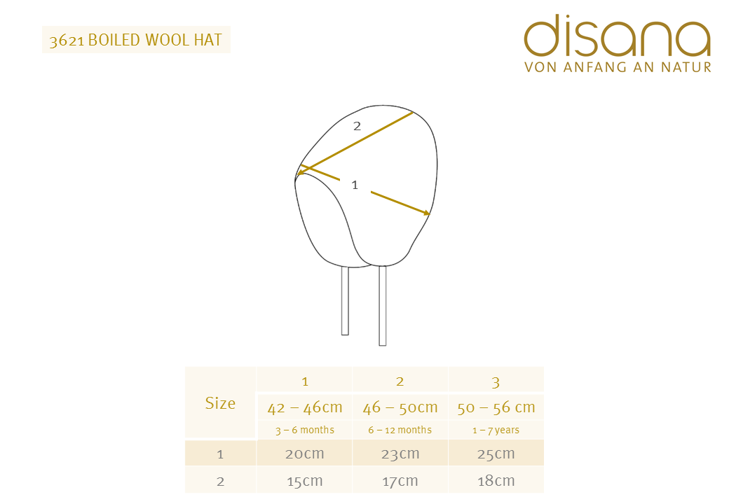 CLEARANCE Color DISANA Boiled Wool Hat in Organic Merino Wool for Toddler/Young Kids