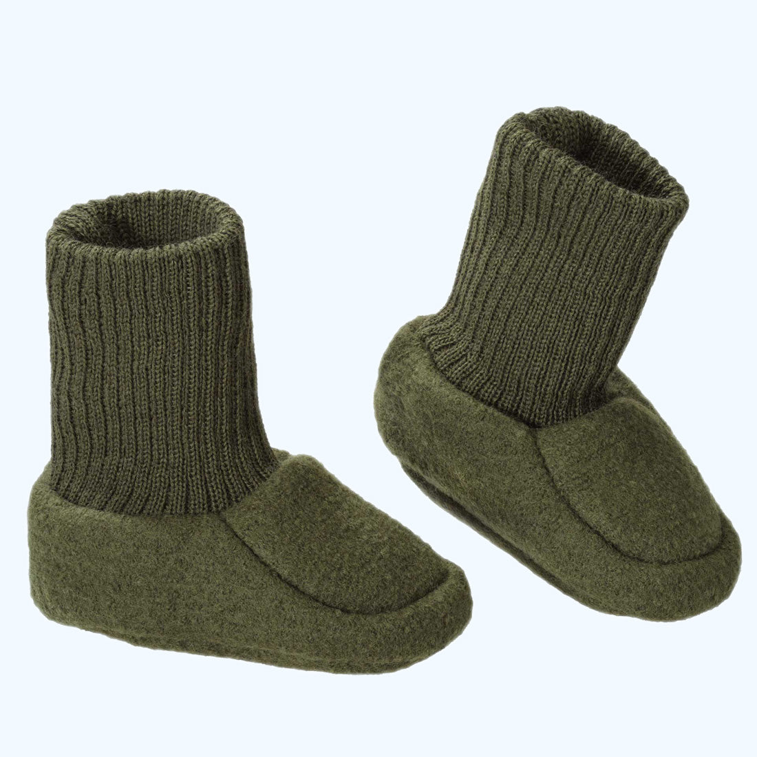 DISANA Boiled Organic Merino Wool Booties for Infants