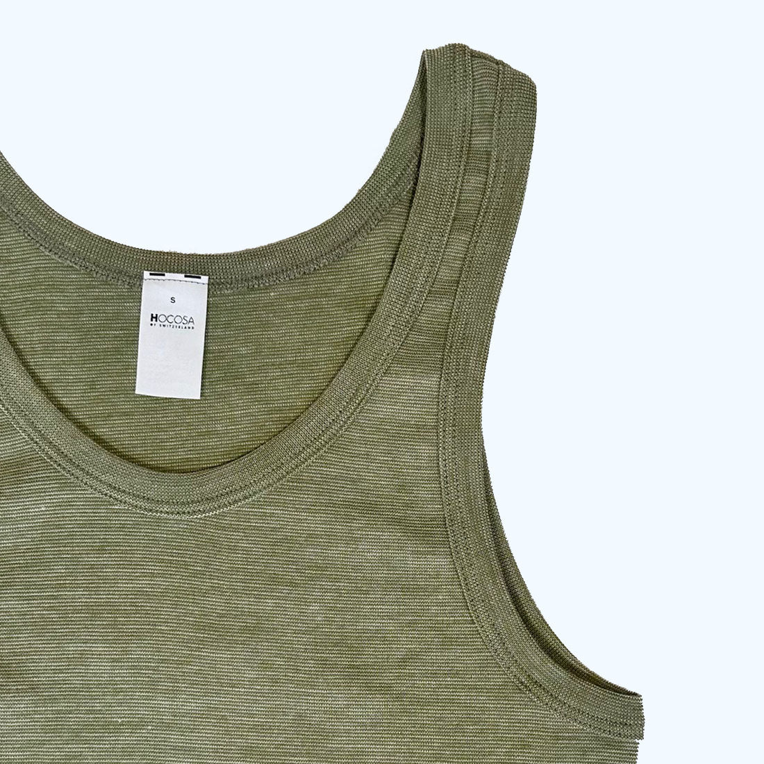 OUTLET HOCOSA Sleeveless Shirt in Organic Cotton/Wool/Silk for Men or Women