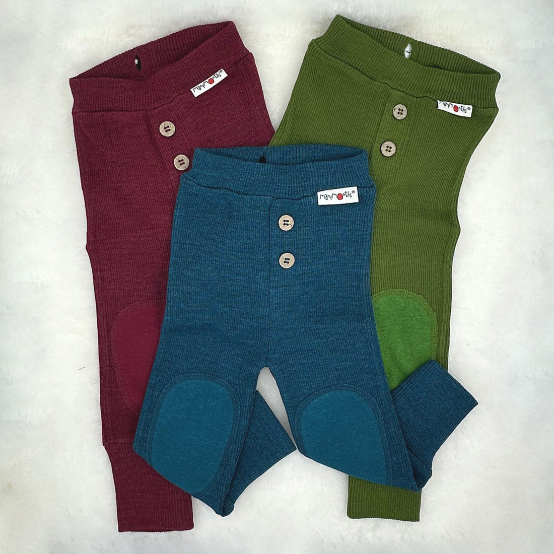 ManyMonths® Natural Woollies Baby Joggers with Reinforced Knees