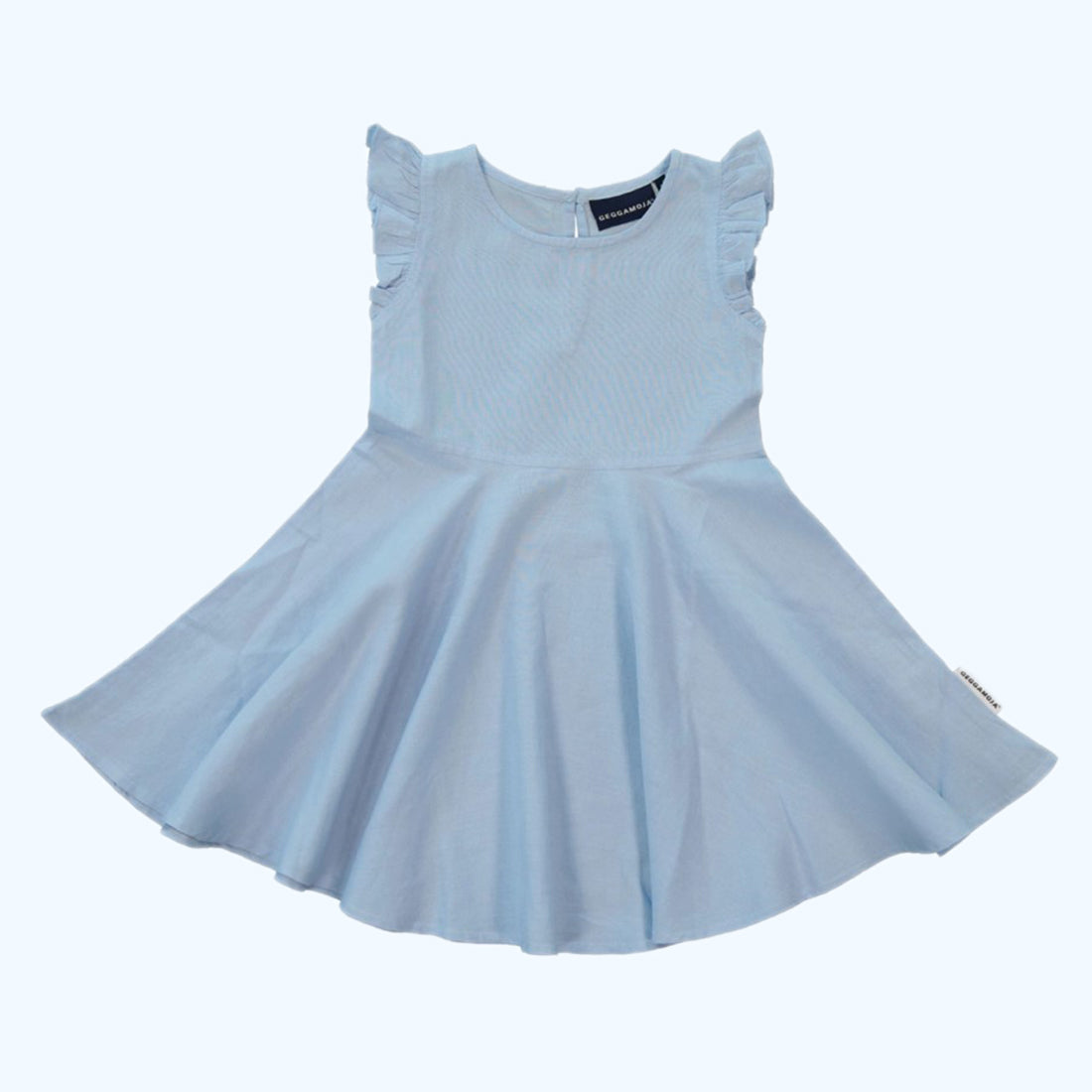 Geggamoja ® Cotton/Linen Summer Dress - SKY BLUE