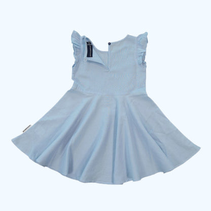 Geggamoja ® Cotton/Linen Summer Dress - SKY BLUE