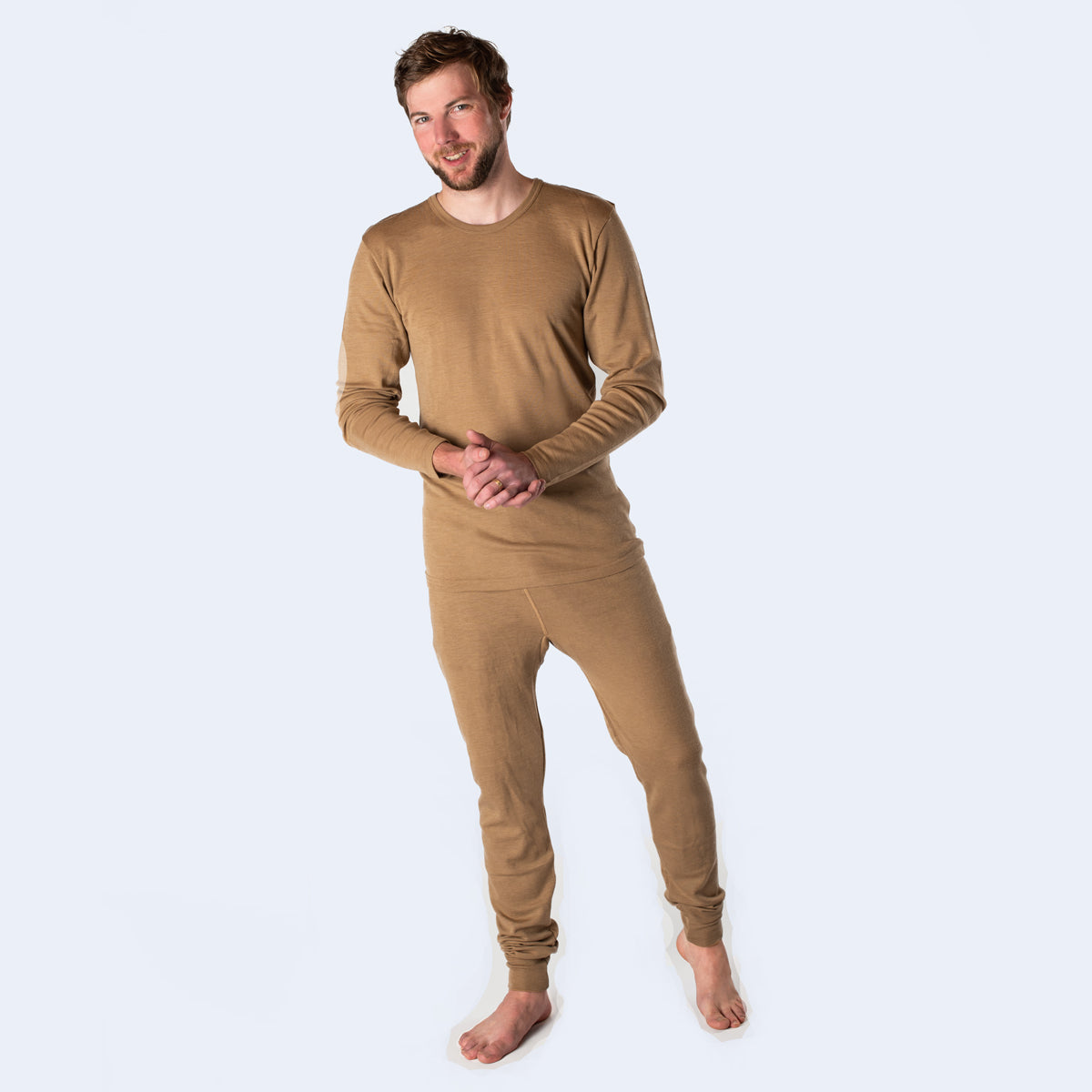OUTLET HOCOSA "Sport" Organic Merino Wool/Silk Long-Sleeve Undershirt for Men or Women, Colors