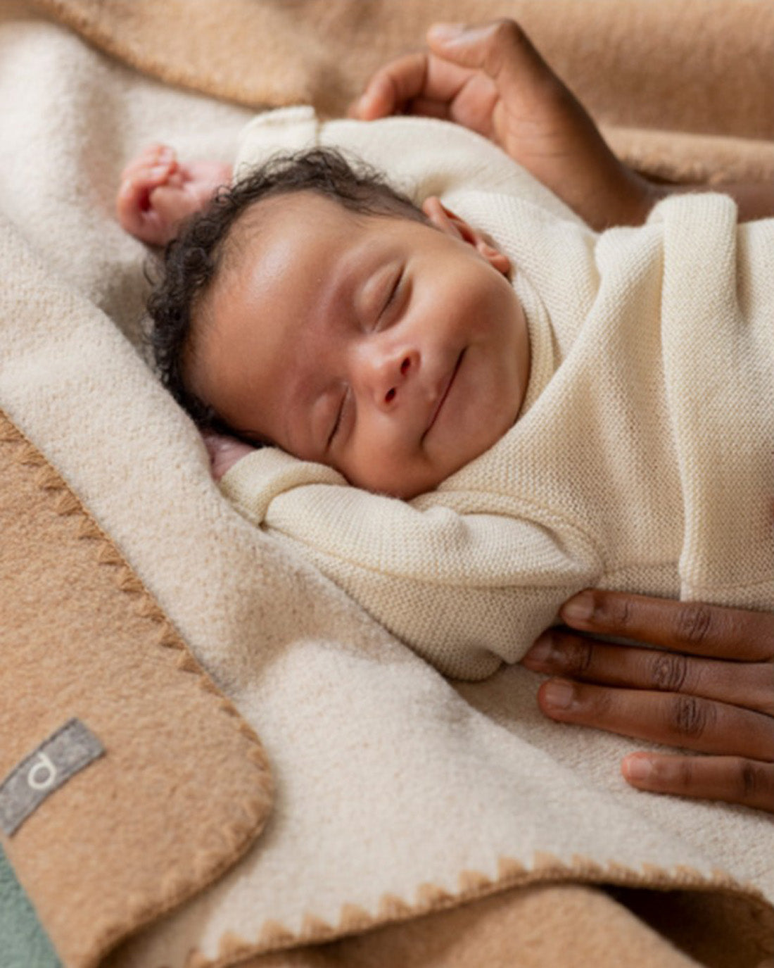 DISANA Double-sided Baby Blanket in Boiled Organic Merino Wool