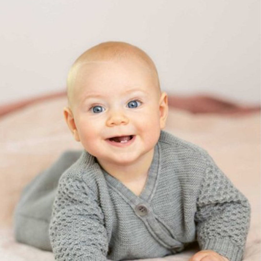 DISANA Knitted Organic Merino Wool Long-Sleeve Sleeping Bag for Baby