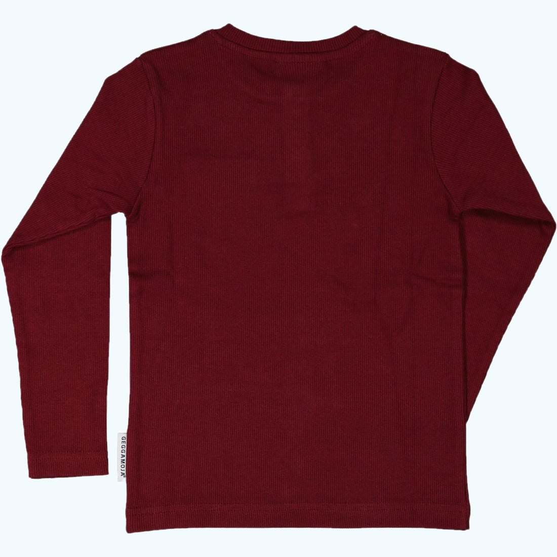 Geggamoja® Kids Long-Sleeve Henley Shirt in Organic Cotton - BURGUNDY