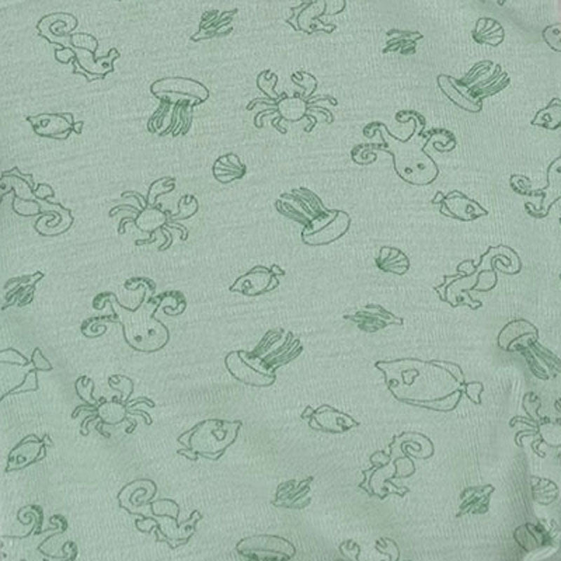 ENGEL Organic Wool/Silk Snap-Bottom Body-Shirt, with SEA CREATURES