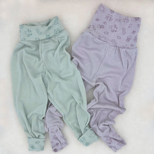 ENGEL Organic Wool/Silk Baby Pants in PASTELS