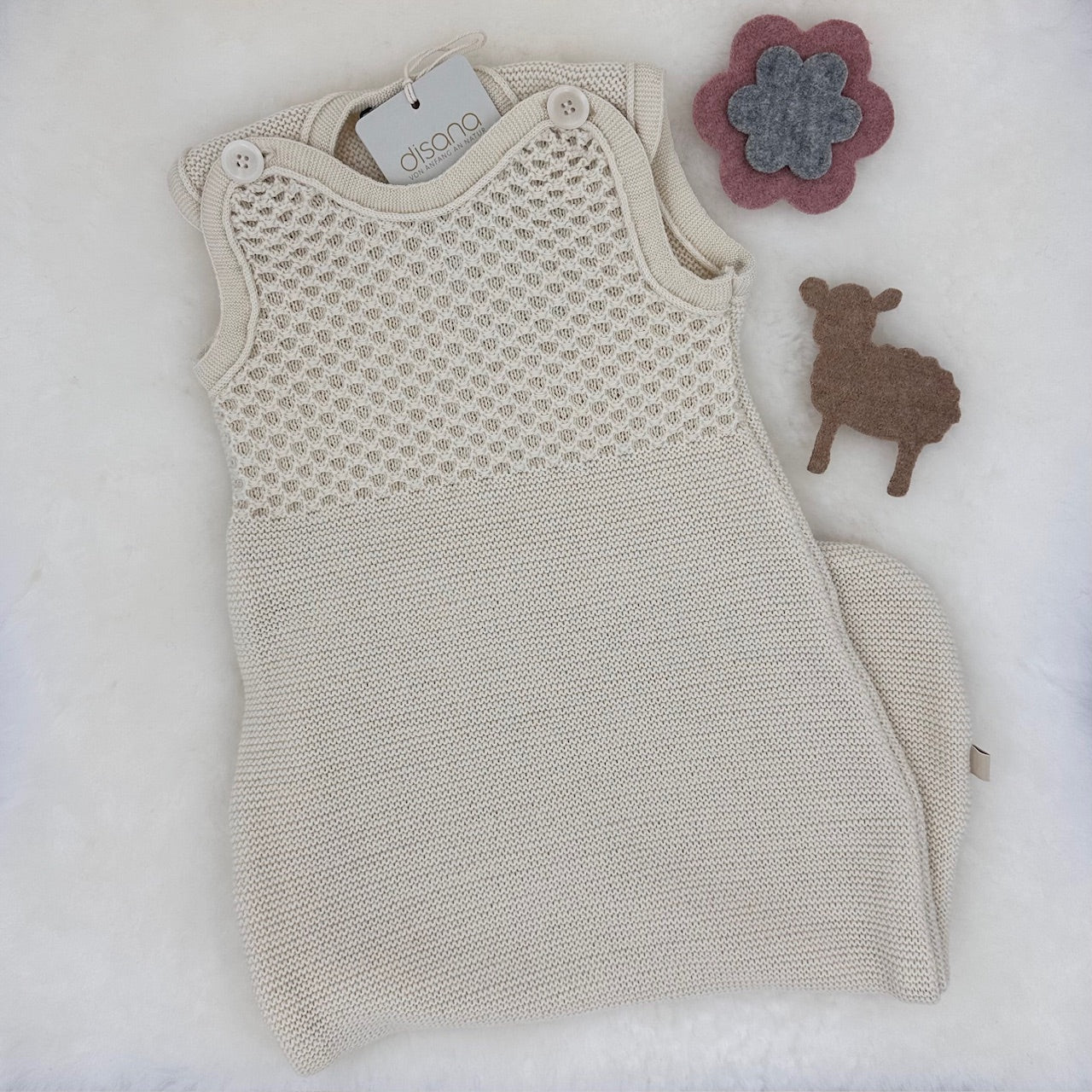 OUTLET DISANA Organic Merino Wool Sleeveless Sleeping Bag for Baby