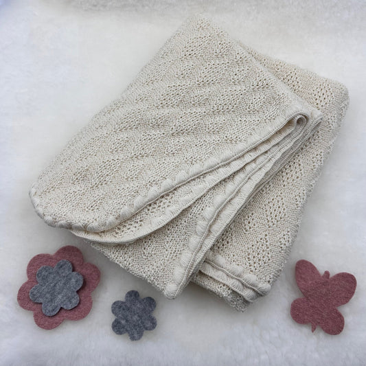 DISANA Classic Organic Merino Wool Baby Blanket