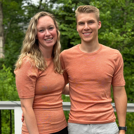 HOCOSA Short-Sleeve Shirt in Organic Cotton/Wool/Silk for Men or Women