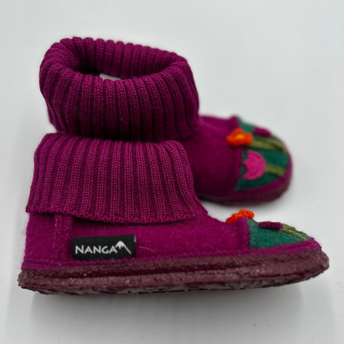 NANGA Boiled Wool Slippers for Children - Margarete