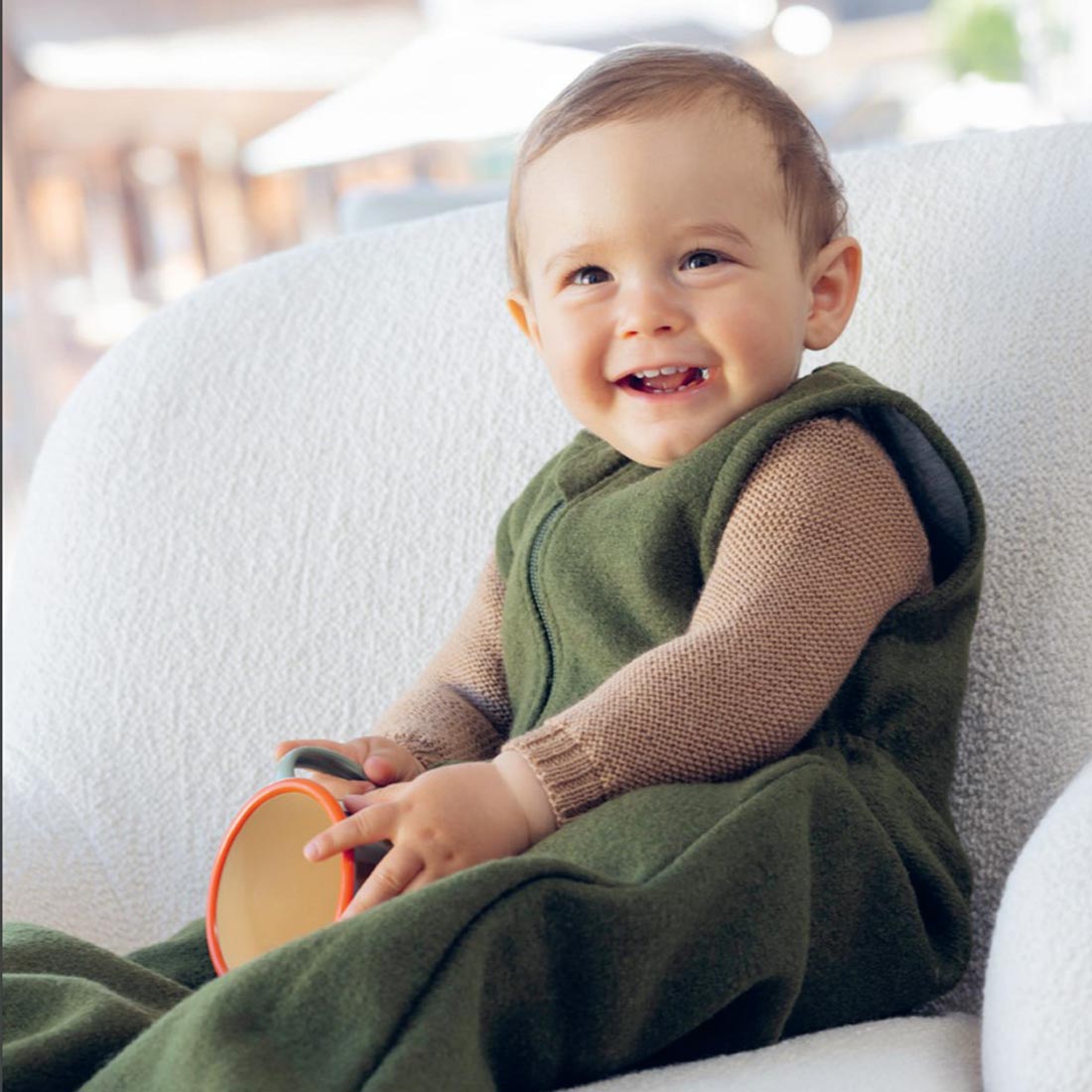 DISANA Boiled Wool Zip-Up Baby/Toddler Sleeper