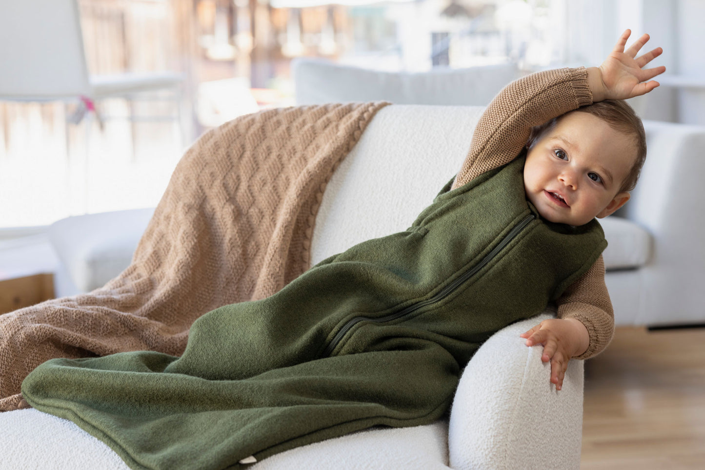 DISANA Boiled Wool Zip-Up Baby/Toddler Sleeper