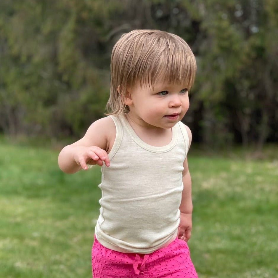 HOCOSA Kids' Organic Wool/Silk Sleeveless Undershirt