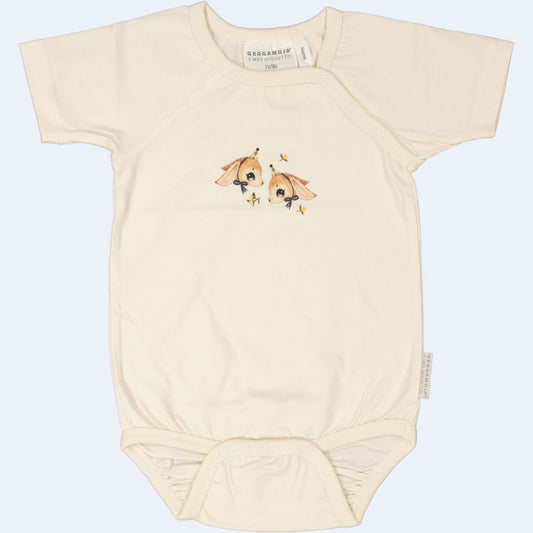 Geggamoja ® MRS MIGHETTO "LONG EARS" Baby Body Shirt in Soft Bamboo/Organic Cotton