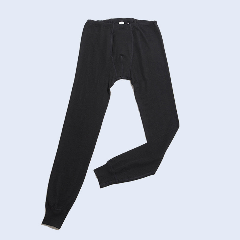 HOCOSA Men's Organic Wool/Silk Long Underwear Pants, with Fly