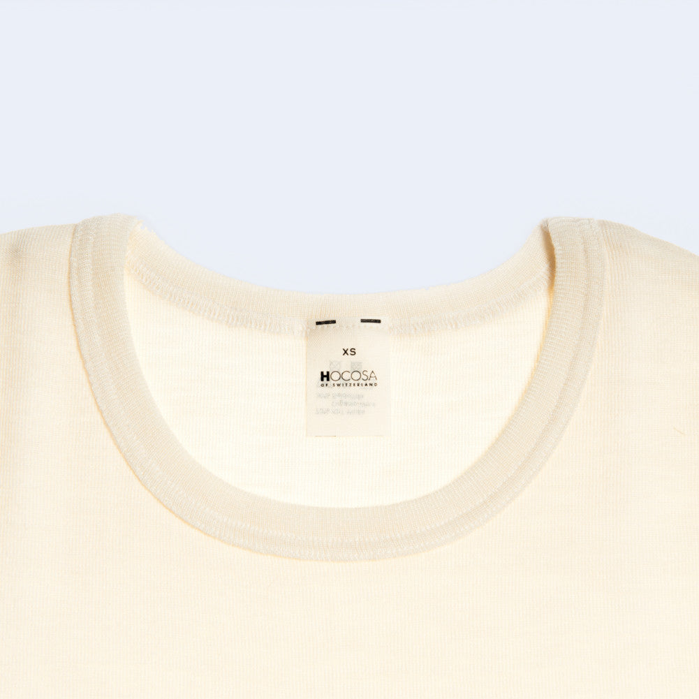 OUTLET HOCOSA Organic Merino Wool Short-Sleeve Undershirt for Men or Women
