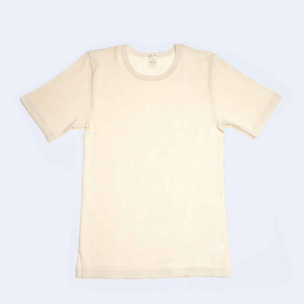 OUTLET HOCOSA Organic Merino Wool Short-Sleeve Undershirt for Men or Women
