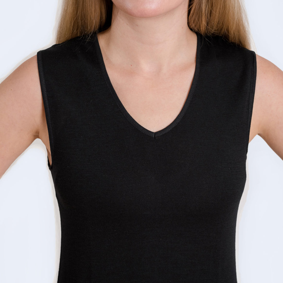 HOCOSA Women's Organic Wool/Silk Sleeveless Undershirt