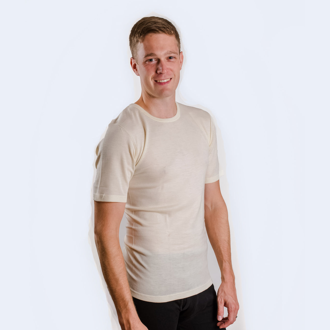 OUTLET HOCOSA Organic Merino Wool Short-Sleeve Undershirt for Men or Women
