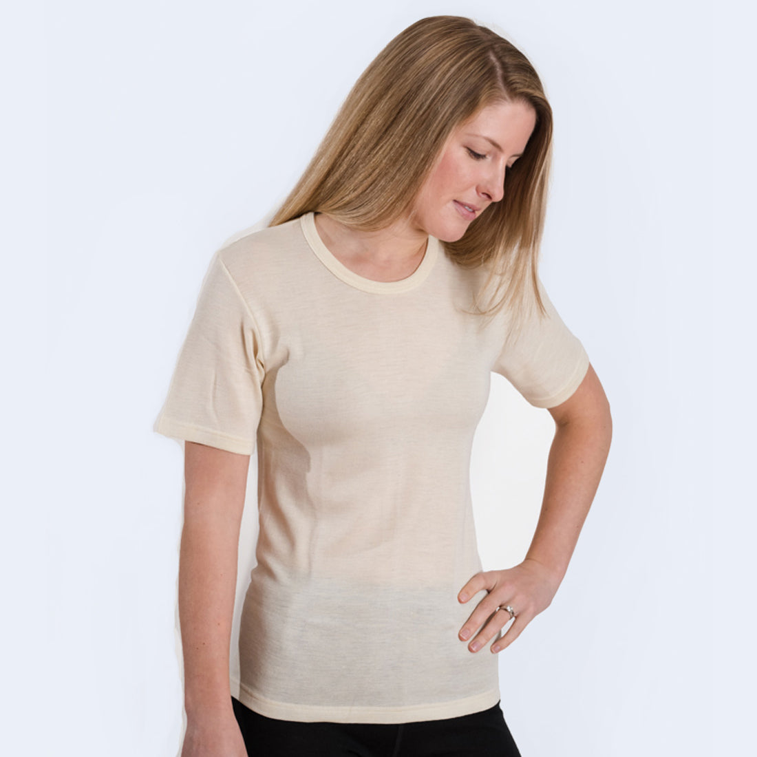 OUTLET HOCOSA Organic Merino Wool Short-Sleeve Undershirt for Men or Women