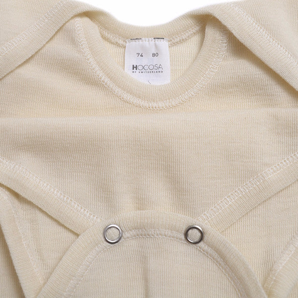 HOCOSA Organic Wool/Silk Snap-Bottom Shirt, Long Sleeves