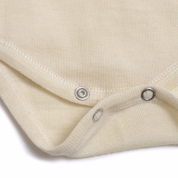 HOCOSA Organic Wool/Silk Snap-Bottom Shirt, Long Sleeves
