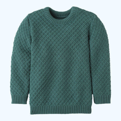 DISANA Aran Pull-Over Sweater for Toddlers/Kids in Organic Merino Wool