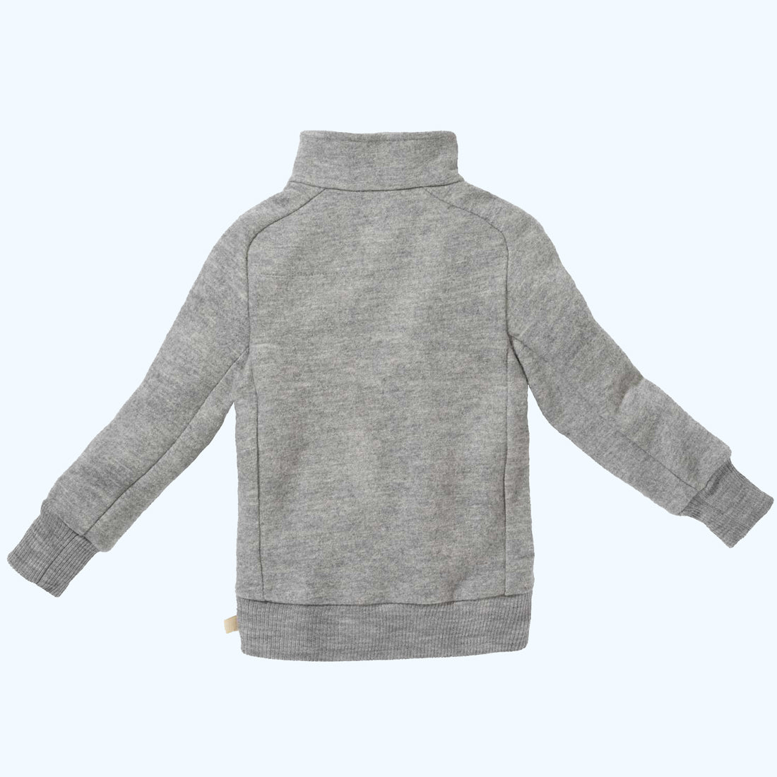 DISANA Kids Half-Zip Sweater in Organic Light-Weight Boiled Wool