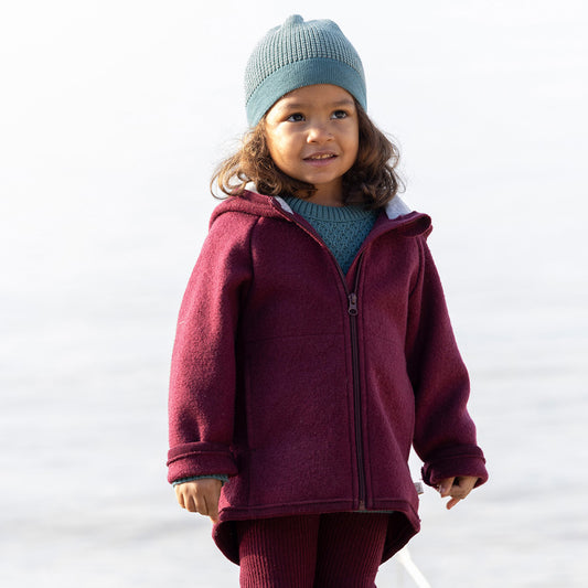 DISANA Kids Boiled Wool Zip Jacket