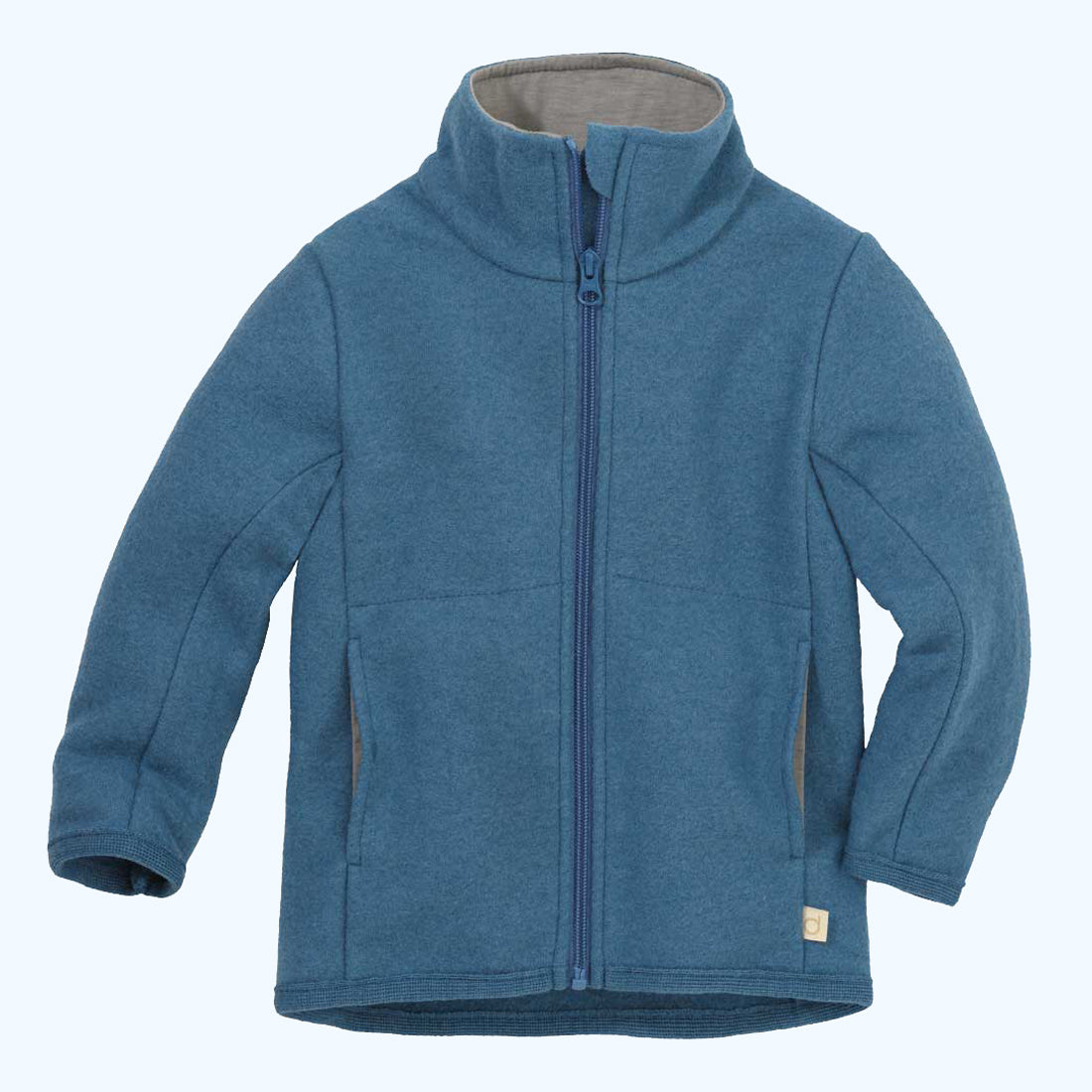 DISANA Kids Zipper Jacket in Organic Light-Weight Boiled Wool