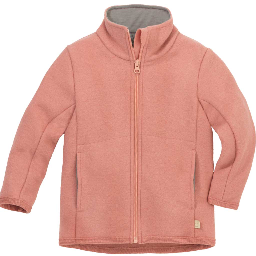 DISANA Kids Zipper Jacket in Organic Light-Weight Boiled Wool
