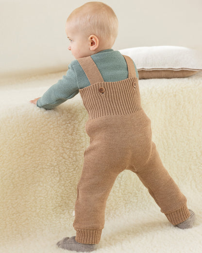 DISANA Knitted Wool Bib Pants for Baby/Toddler