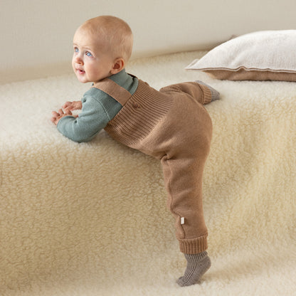 DISANA Knitted Wool Bib Pants for Baby/Toddler