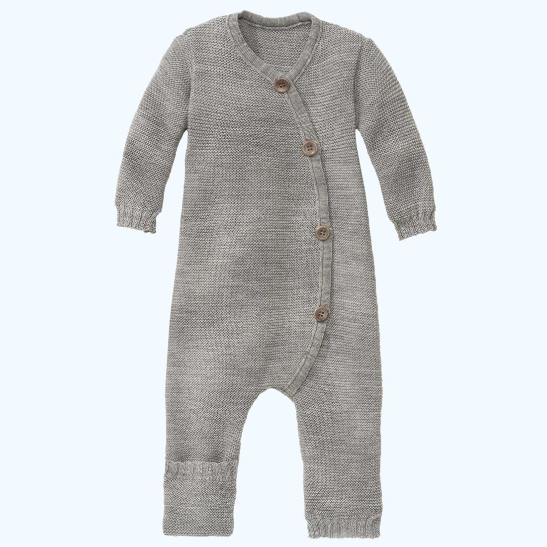 DISANA Knitted Overall/Full-Length Romper in Organic Merino Wool