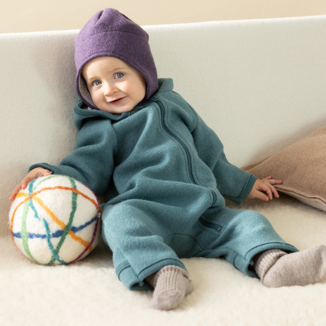 DISANA Boiled Wool Zip-Up Overall