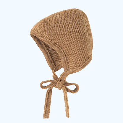 DISANA Knitted Baby Bonnet in Organic Merino Wool