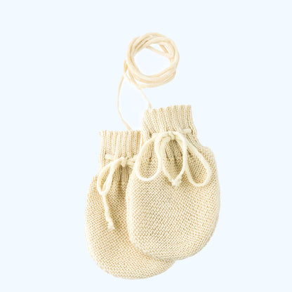DISANA Knitted Baby Mittens in Organic Merino Wool