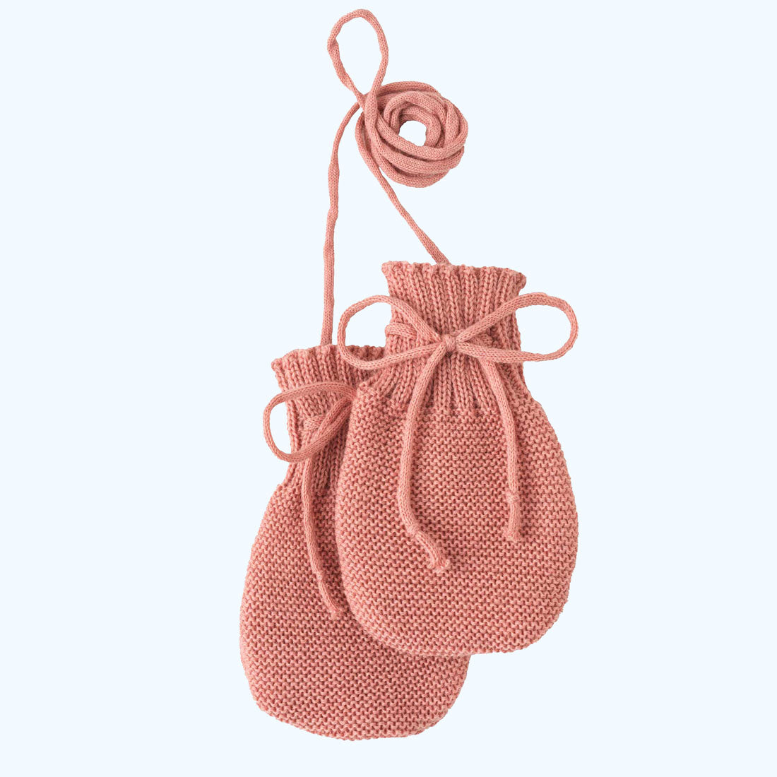 DISANA Knitted Baby Mittens in Organic Merino Wool