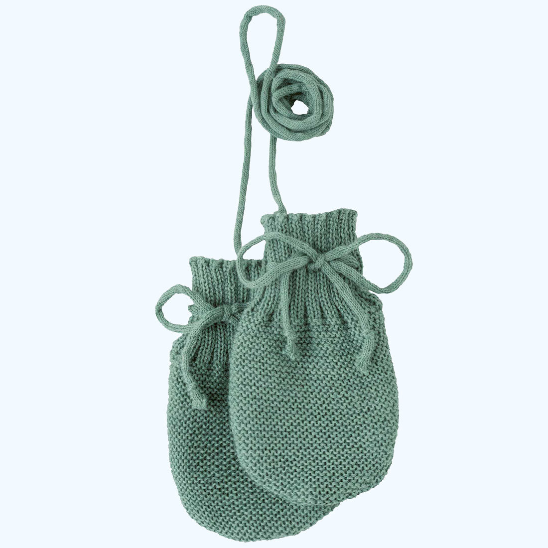 DISANA Knitted Baby Mittens in Organic Merino Wool