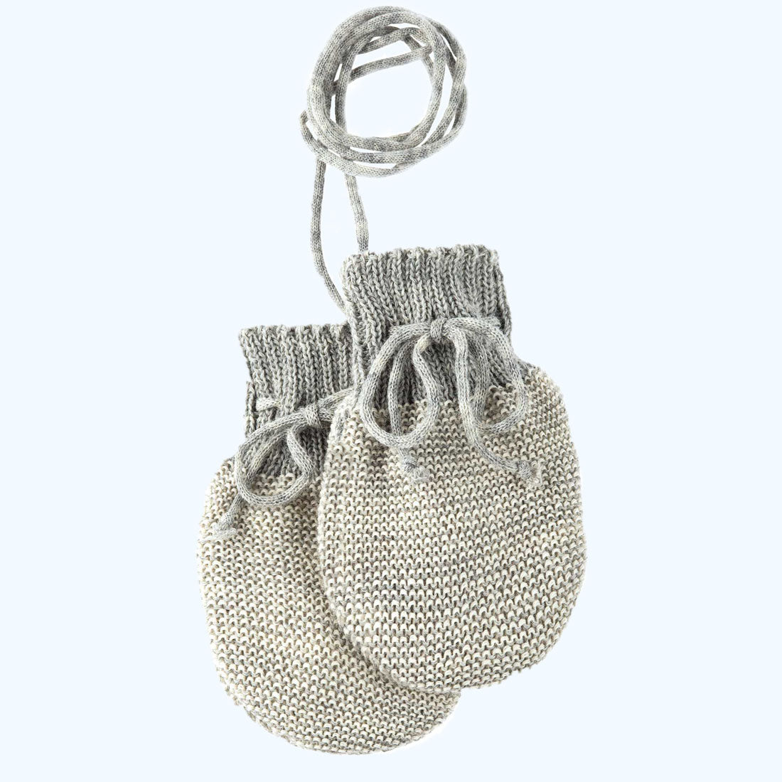 DISANA Knitted Baby Mittens in Organic Merino Wool