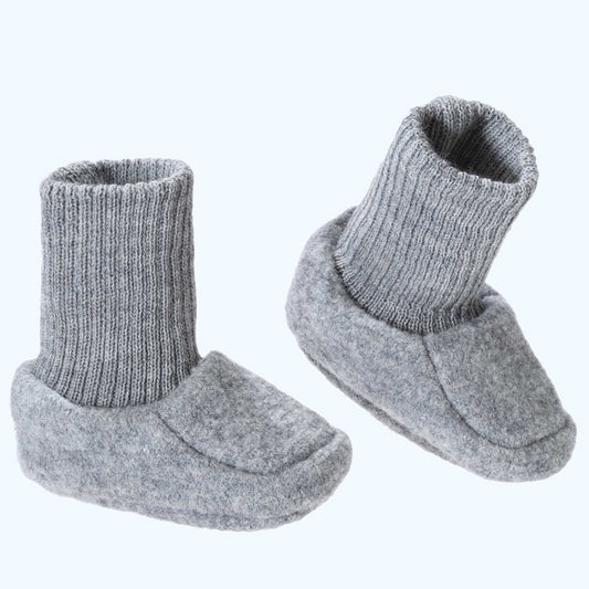 DISANA Boiled Organic Merino Wool Booties for Infants